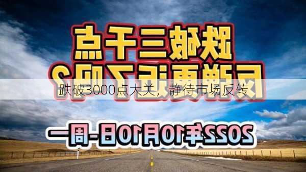 跌破3000点大关，静待市场反转