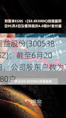 同益股份(300538.SZ)：截至6月20日，公司股东户数为31980户