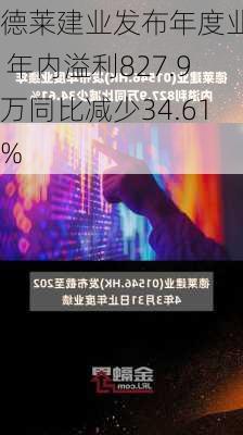 德莱建业发布年度业绩 年内溢利827.9万同比减少34.61%