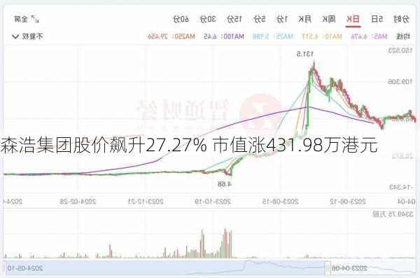 森浩集团股价飙升27.27% 市值涨431.98万港元