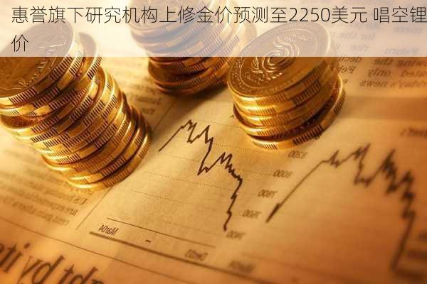 惠誉旗下研究机构上修金价预测至2250美元 唱空锂价