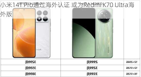 小米14T Pro通过海外认证 或为Redmi K70 Ultra海外版