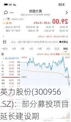 英力股份(300956.SZ)：部分募投项目延长建设期