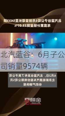 北汽蓝谷：6月子公司销量9574辆