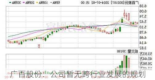 广百股份：公司暂无跨行业发展的规划