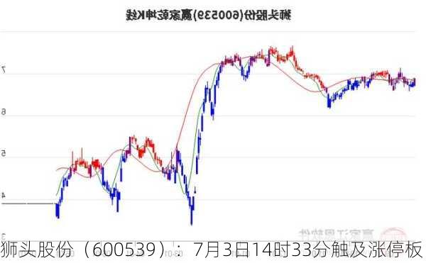 狮头股份（600539）：7月3日14时33分触及涨停板