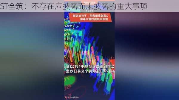 ST全筑：不存在应披露而未披露的重大事项