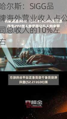 哈尔斯：SIGG品牌海外营业收入占公司总收入的10%左右