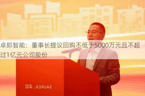 卓郎智能：董事长提议回购不低于5000万元且不超过1亿元公司股份