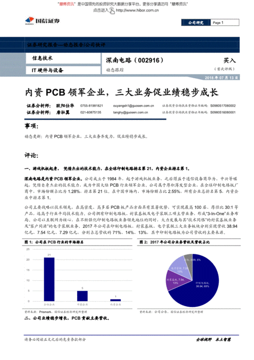 深南电路：接受国信证券调研