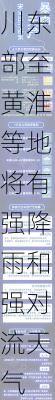 7日至8日四川东部至黄淮等地将有强降雨和强对流天气