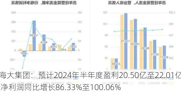 海大集团：预计2024年半年度盈利20.50亿至22.01亿 净利润同比增长86.33%至100.06%