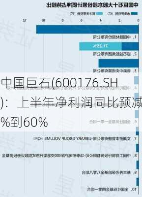 中国巨石(600176.SH)：上半年净利润同比预减50%到60%