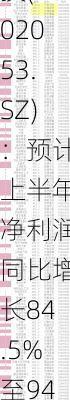 云南能投(002053.SZ)：预计上半年净利润同比增长84.5%至94.57%