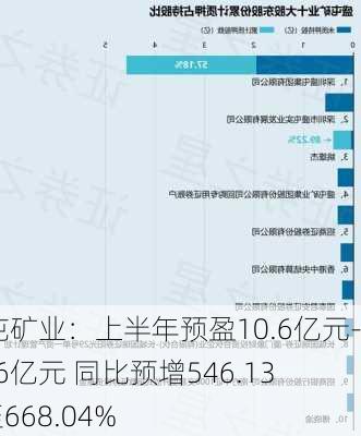 盛屯矿业：上半年预盈10.6亿元-12.6亿元 同比预增546.13%至668.04%