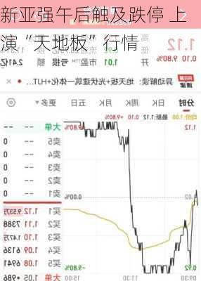 新亚强午后触及跌停 上演“天地板”行情