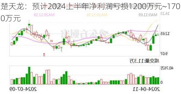 楚天龙：预计2024上半年净利润亏损1200万元~1700万元