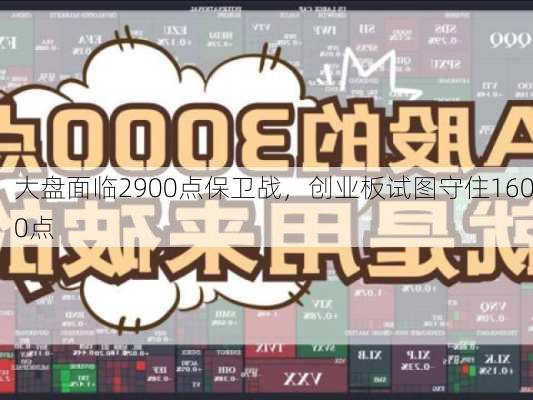 大盘面临2900点保卫战，创业板试图守住1600点