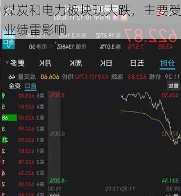 煤炭和电力板块现大跌，主要受业绩雷影响