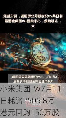 小米集团-W7月11日耗资2505.8万港元回购150万股