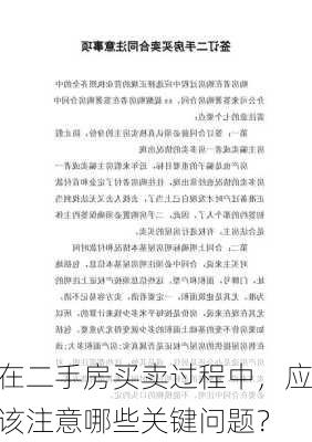 在二手房买卖过程中，应该注意哪些关键问题？