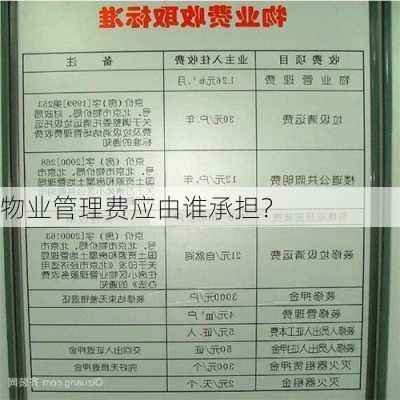 物业管理费应由谁承担？