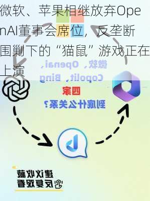 微软、苹果相继放弃OpenAI董事会席位，反垄断围剿下的“猫鼠”游戏正在上演