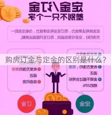 购房订金与定金的区别是什么？