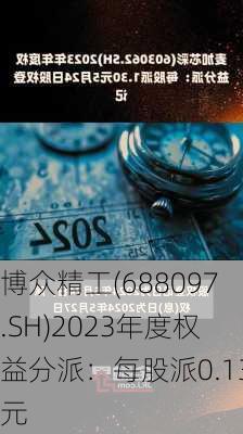 博众精工(688097.SH)2023年度权益分派：每股派0.13元