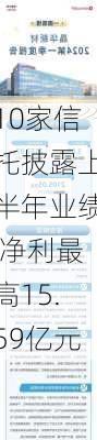 10家信托披露上半年业绩 净利最高15.59亿元