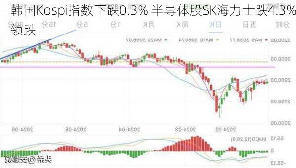 韩国Kospi指数下跌0.3% 半导体股SK海力士跌4.3%领跌