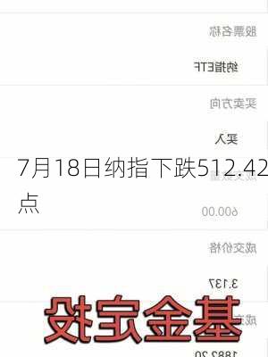 7月18日纳指下跌512.42点