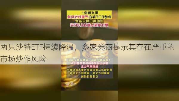 两只沙特ETF持续降温，多家券商提示其存在严重的市场炒作风险