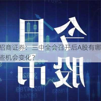 招商证券：三中全会召开后A股有哪些机会变化？