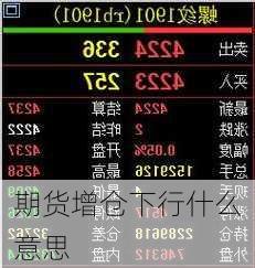 期货增仓下行什么意思