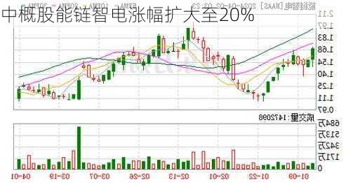 中概股能链智电涨幅扩大至20%