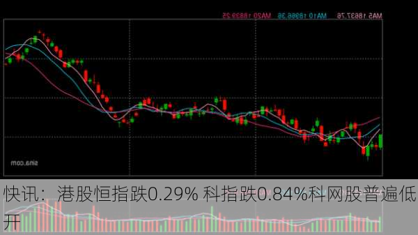 快讯：港股恒指跌0.29% 科指跌0.84%科网股普遍低开