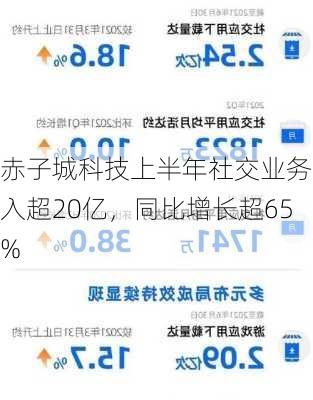 赤子城科技上半年社交业务收入超20亿，同比增长超65%