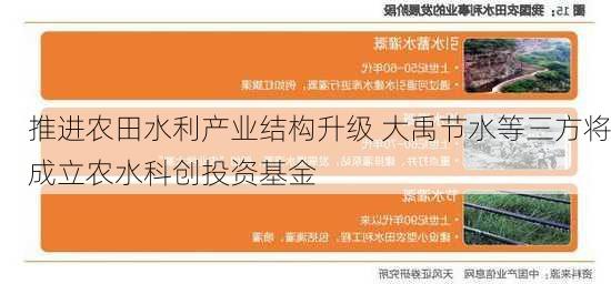 推进农田水利产业结构升级 大禹节水等三方将成立农水科创投资基金