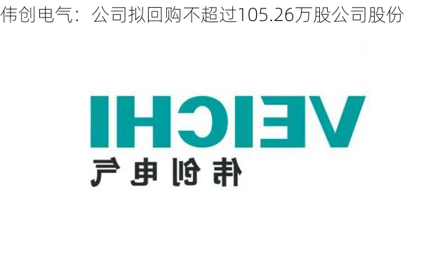 伟创电气：公司拟回购不超过105.26万股公司股份