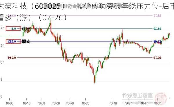 大豪科技（603025）：股价成功突破年线压力位-后市看多（涨）（07-26）