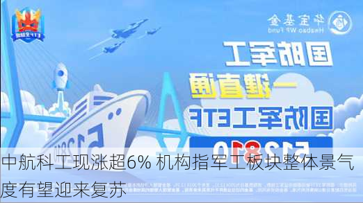 中航科工现涨超6% 机构指军工板块整体景气度有望迎来复苏