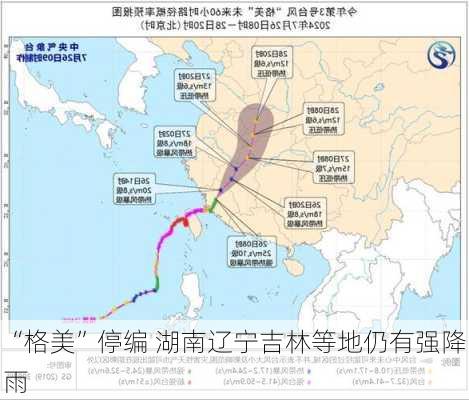 “格美”停编 湖南辽宁吉林等地仍有强降雨