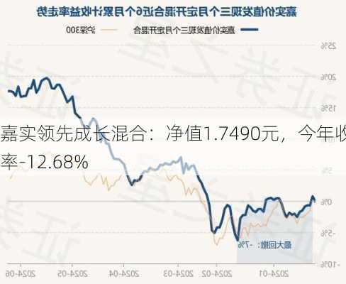 嘉实领先成长混合：净值1.7490元，今年收益率-12.68%