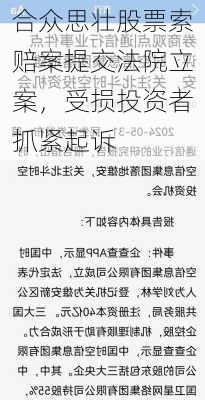 合众思壮股票索赔案提交法院立案，受损投资者抓紧起诉