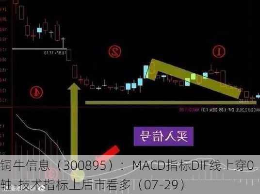 铜牛信息（300895）：MACD指标DIF线上穿0轴-技术指标上后市看多（07-29）