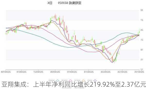 亚翔集成：上半年净利同比增长219.92%至2.37亿元