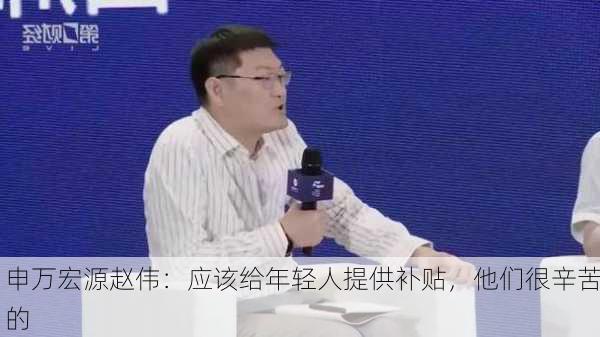 申万宏源赵伟：应该给年轻人提供补贴，他们很辛苦的