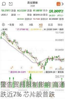 警告贸易限制影响 高通跌近7% 芯片股普跌