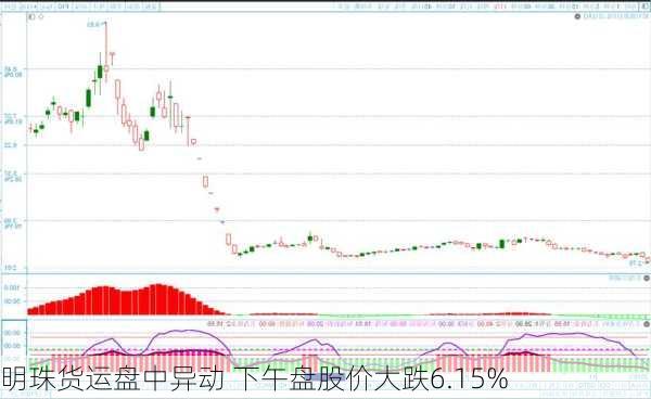 明珠货运盘中异动 下午盘股价大跌6.15%